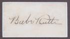 Large, Very Fine, Babe Ruth Signature on Card Stock, Certification by JSA