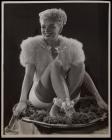 Outrageous Oversized Publicity Photo of Starlet Myrna Dell Being Served On a Platter, On a Bed of Parsley!