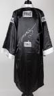 Sugar Ray Leonard: Two (2) Striking Everlast Black and White Boxing Robes, Each Signed in Silver Marker, Certified