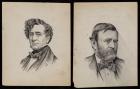 [Grant, Ulysses S. and Franklin Pierce] Pen and Ink Drawings on Paper by Jacques Reich