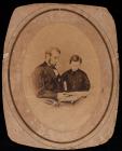 [Lincoln, Abraham] Vintage Albumen Photograph of President Lincoln With Tad, Taken February 9, 1864 by Anthony Berger For Mathew