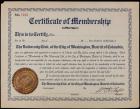 Taft, William H. -- Certificate of Membership Signed as President of the University Club of the City of Washington, District of