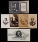 [Lincoln, Washington ] Ephemera, Including Two Lincoln/Washington "Apotheosis" Cartes de Visite, & CDV of President Lincoln