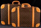 Authentic, Vintage, Pre-Owned Louis Vuitton Suitcases: One Large, One Medium