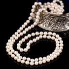 Beautiful 72 Inch Necklace of Round Cultured Pearls Boasting Lovely Luster and Color