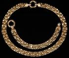 Sophisticated, Italian, 14K Yellow Gold Link Necklace and Matching Bracelet