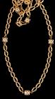 WITHDRAWN - Fine 10K Yellow Gold Link Necklace with Engraved Cubes Spaced Throughout