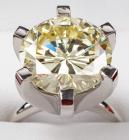 Magnificent 11.34 Carat Natural Fancy, Yellow Diamond Solitaire Set in Platinum