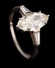 Ladies Deco Style, Marquis Diamond and Platinum Ring