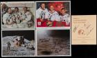 9 CREW SIGNED PIECES BY APOLLO VII, VIII, IX, X, XI, XII, XIII, XIV, XV. A REMARKABLE OPPORTUNITY, 27 SIGNATURES