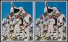 Apollo 12: Two (2) Crew Signed Color Lithos Conrad, Bean and Gordon in White Spacesuits and LM