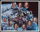 Skylab Prime Crews Signed Litho by All 9 Astronauts: Conrad, Kerwin, Weitz, Bean, Garriott, Lousma, Pogue, Carr & Gibson