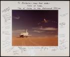 28 Signatures by Astronauts & Mission Control Directors On Matted Photo: Bean, Young, Slayton, Crippen, Sousma, Brand, Weitz & M