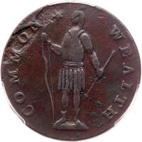1788 Massachusetts Cent Ryder 8-C R5 PCGS VF Detail Environmental Damage