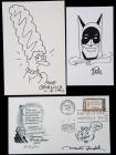 Three Original Illustrations: Matt Groenig, <i>The Simpsons</i>, Bob Kane <i>Batman</i>, and Maurice Sendak <i>Where The Wild Th