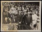 [Roosevelt, Franklin D.] Rare Vintage Original 1934 Press Photo of FDR Throwing Out First Pitch For Red Sox / Washington Senator