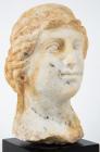 Fine Greco-Roman Marble Head of a Goddess, Possibly Tyche/Fortuna, ca 1st-2nd Century AD