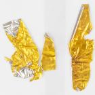 Apollo 13: Flown Thermal Mylar Film Coating, Five (3) "Kapton" Foil Segments, Two Large, One Medium