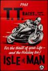 Rare Original, Vintage 1961 T.T. Races Isle of Man Poster