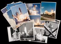 Collection of 61 Original NASA Shuttle Photos and 57 Black and White NASA Press Photos From 14 Shuttle Flights