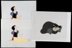 Three (3) Disney Hand Painted Animation Cels: Two of Snow White, One of Lucifer the Cat from Cinderella