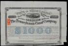 Mordecai, Alfred, Jr. -- Group of Ten $1000 General Mortgage Bonds of the Pennsylvania Canal Company