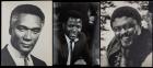 Seven (7) Oversized Double Weight Portraits of Male Television/Film Stars: Sidney Poitier, Robert Young, Robert Stack and More