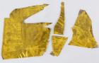 Apollo 11: Four (4) Segments of Flown Thermal Mylar Film Coating, "Kapton" Foil