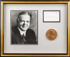 Hoover, Herbert - Signed White House Card With Presidential Medallion - 2