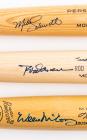 Five (5) Signed Official Bats: Hall of Famers Yogi Berra, Mike Schmidt, Willie McCovey, Tom Seaver and Rod Carew - 2