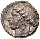Sicily, Leontinoi (c. 430 B.C.). Silver Tetradrachm (17.49g, 3h). EF