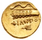 Kingdom of Macedon, Philip II (356-336 B.C.). Gold Quarter Stater (2.13g, 11h). - 2