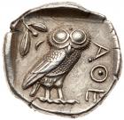 Attica, Athens (c. 454-404 B.C.). Silver Tetradrachm (17.10g, 9h). - 2