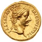 Tiberius (A.D. 14-37). Gold Aureus (7.82g, 6h).