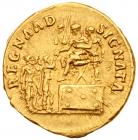 Trajan (A.D. 98-117). Gold Aureus (7.27g, 7h). - 2