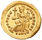 Theodosius II (A.D. 402-450). Gold Solidus (4.50g, 6h). - 2