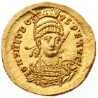 Theodosius II (A.D. 402-450). Gold Solidus (4.51g, 6h).