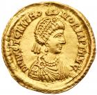 Justa Gratia Honoria (sister of Valentinian III). Gold Solidus (4.47 g, 12h).