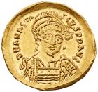 Anastasius I (A.D. 491-518). Gold Solidus (4.48 g, 6h).