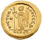 Anastasius I (A.D. 491-518). Gold Solidus (4.48 g, 6h). - 2