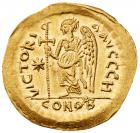 Anastasius I (A.D. 497-518). Gold Solidus (4.47 g, 6h). - 2