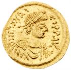 Maurice Tiberius (A.D. 582-602). Gold Semissis (2.26 g, 6h).