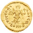 Maurice Tiberius (A.D. 582-602). Gold Semissis (2.26 g, 6h). - 2