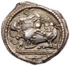 Macedonia, Akanthos. AR Tetradrachm (17g), ca. 470 BC EF