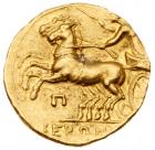 Sicily, Syracuse. Hieron II. 274-216 BC. Gold Decadrachm (4.32 g) or 60 Litrai E - 2
