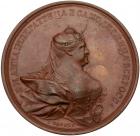 Medal. Bronze. 62 mm. By S. Yudin. Coronation of Anna Ioanovna