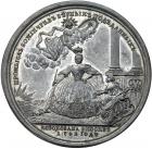 Medal. White Metal. 60 mm. By S. Yudin and Klimov (?). On the Coronation of Elizabeth, 1742. - 2