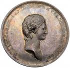 Medal. Silver. 41 mm. By C. Leberecht. On the Coronation of Alexander I, 1801.