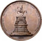 Medal. Bronze. 86 mm. By P. Brusnitsyn. Unveiling of the Nicholas I Monument in St. Petersburg, 1859. - 2