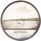 Medal. Silver. 79.7 mm. By S. Vazhenin and A. Griliches. Construction of the Alexandrovsky Bridge over the Volga 1880. - 2